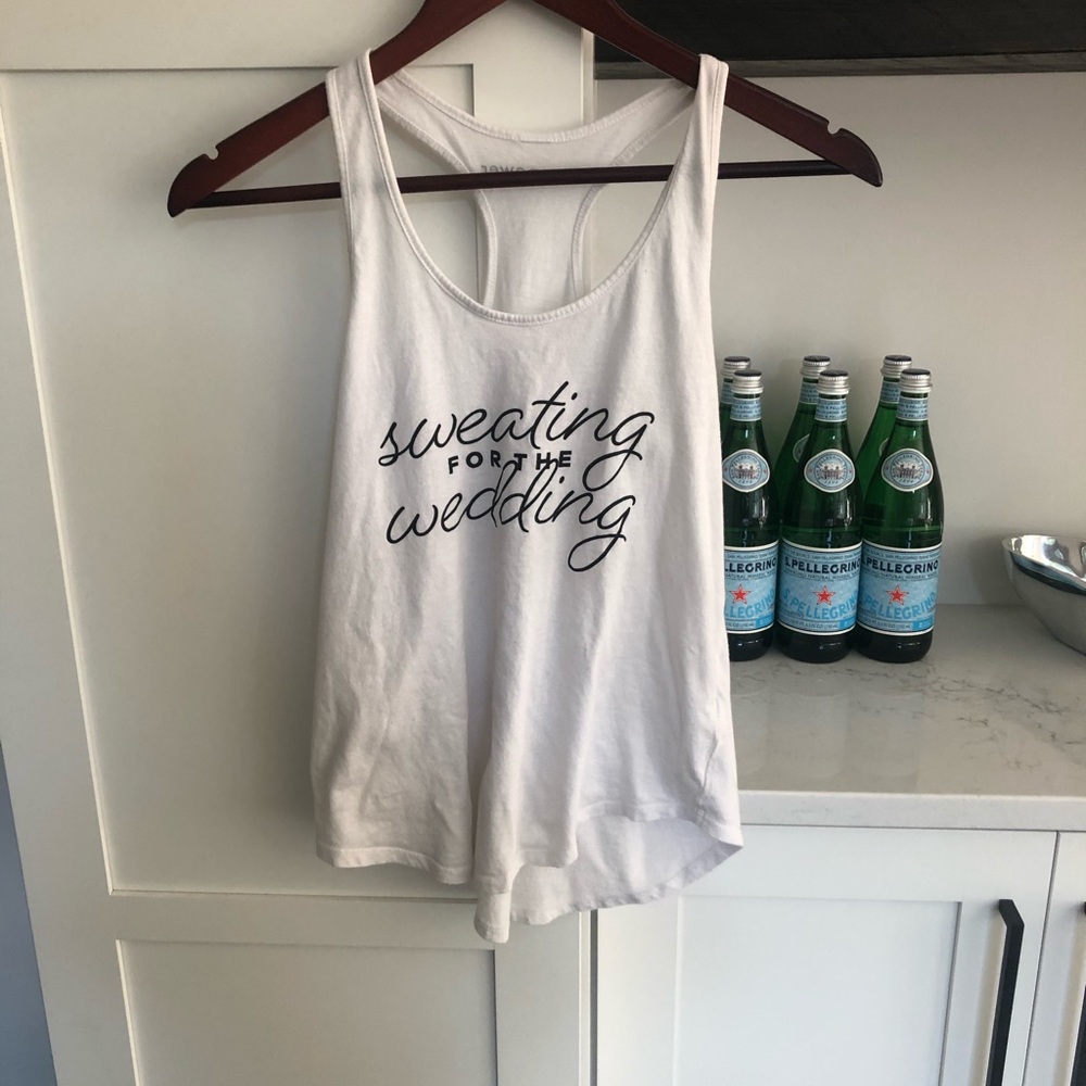 Swearing for the wedding corepower tank.